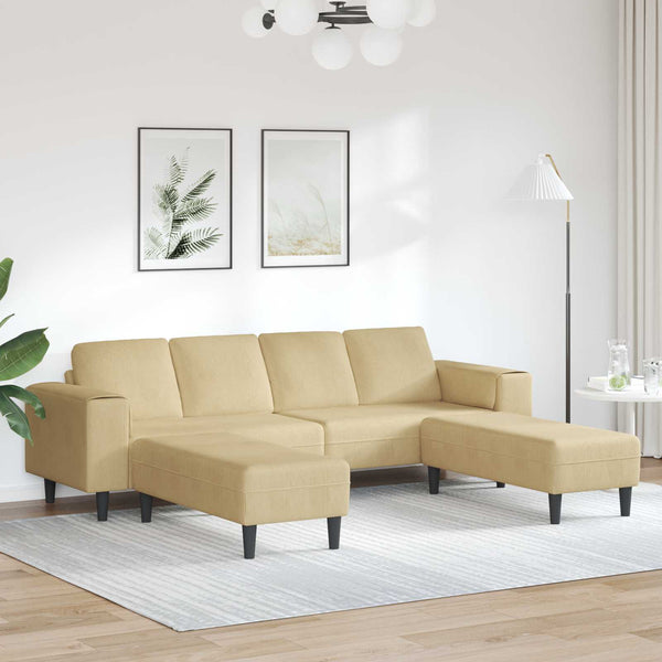vidaXL Sofa Grey-Green 250 x 188 x 76 cm Corduroy