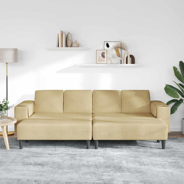 vidaXL Sofa Grey-Green 250 x 188 x 76 cm Corduroy