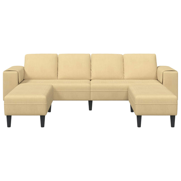 vidaXL Sofa Grey-Green 250 x 188 x 76 cm Corduroy