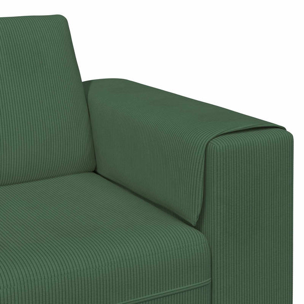 vidaXL Sofa Dark Green 250 x 188 x 76 cm Corduroy