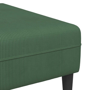 vidaXL Sofa Dark Green 250 x 188 x 76 cm Corduroy