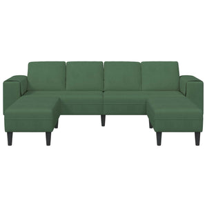 vidaXL Sofa Dark Green 250 x 188 x 76 cm Corduroy