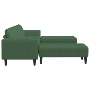 vidaXL Sofa Dark Green 250 x 188 x 76 cm Corduroy