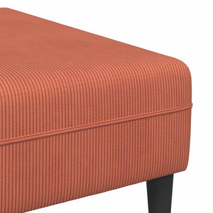 vidaXL Sofa Red-Orange 250 x 188 x 76 cm Corduroy