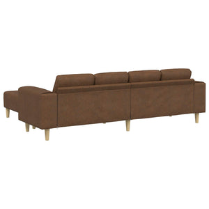 vidaXL 3-Piece Living Room Sofa Set Brown
