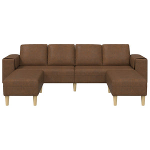 vidaXL 3-Piece Living Room Sofa Set Brown