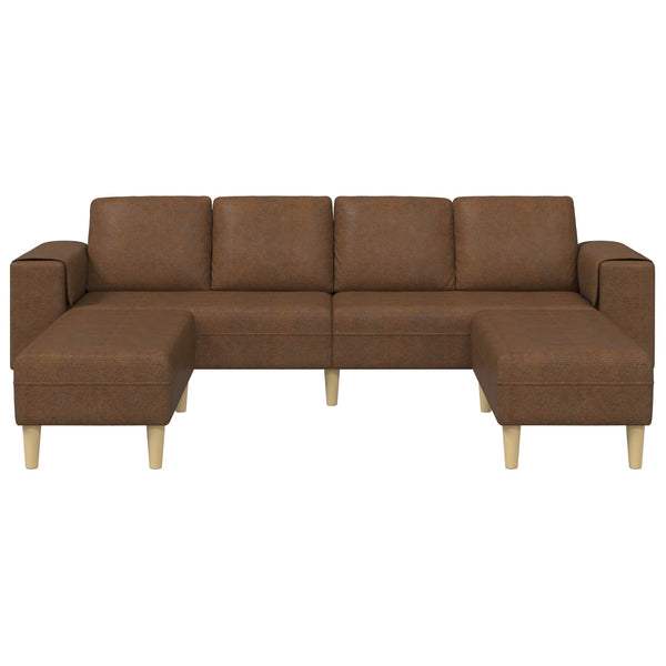 vidaXL 3-Piece Living Room Sofa Set Brown