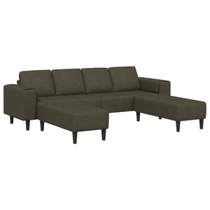 vidaXL Living Room Sofa 3 pcs Olive Green
