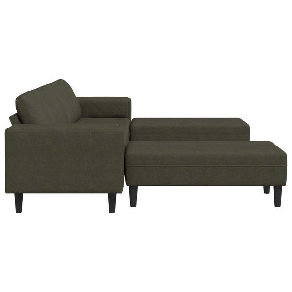 vidaXL Living Room Sofa 3 pcs Olive Green