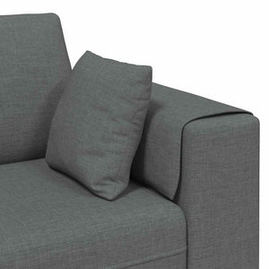 vidaXL Sofa with Cushions Dark Grey 250 x 77 x 76 cm Fabric