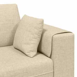 vidaXL Sofa with Cushions Cream 250 x 77 x 76 cm Fabric