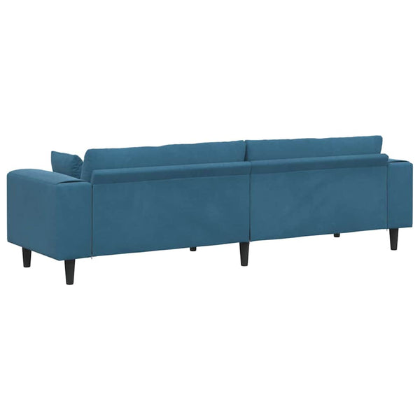 vidaXL Sofa Blue 250 x 77 x 76 cm Velvet