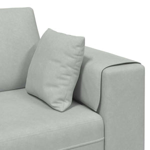 vidaXL Sofa Light Gray 250 x 77 x 76 cm Velvet