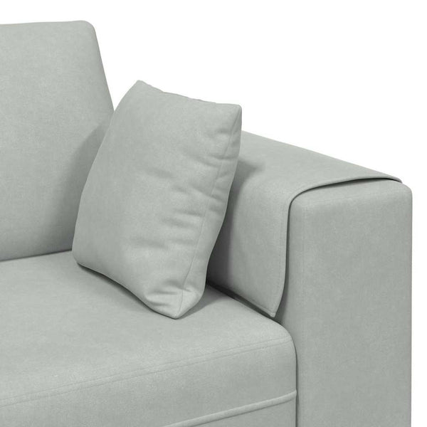vidaXL Sofa Light Gray 250 x 77 x 76 cm Velvet