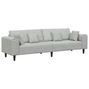 vidaXL Sofa Light Gray 250 x 77 x 76 cm Velvet