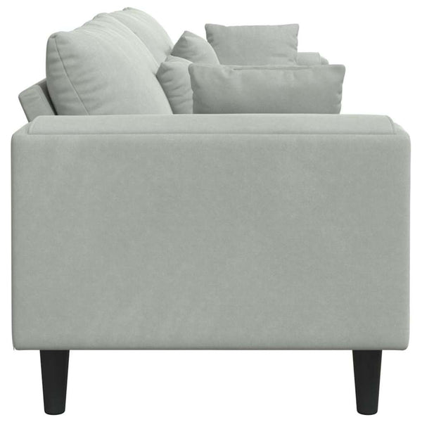 vidaXL Sofa Light Gray 250 x 77 x 76 cm Velvet