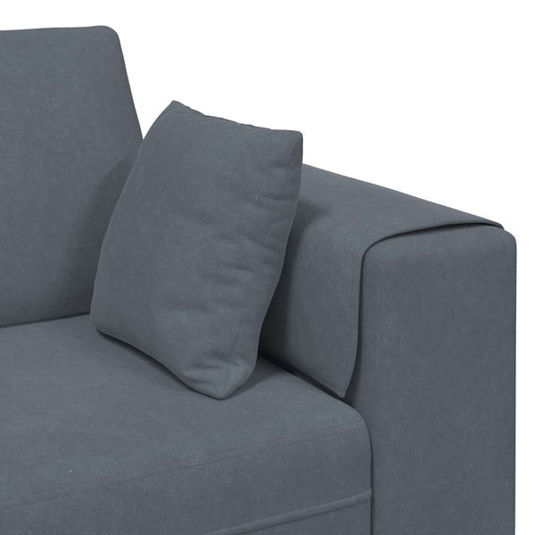 vidaXL Sofa Dark Grey 250 x 77 x 76 cm Velvet