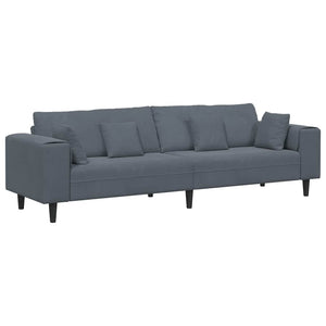 vidaXL Sofa Dark Grey 250 x 77 x 76 cm Velvet