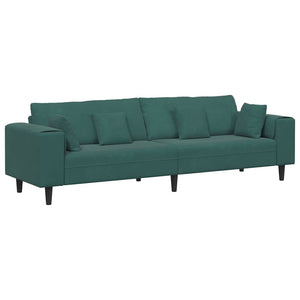 vidaXL Sofa Dark Green 250 x 77 x 76 cm Velvet