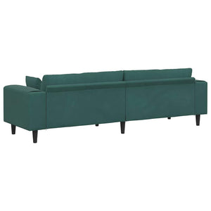 vidaXL Sofa Dark Green 250 x 77 x 76 cm Velvet