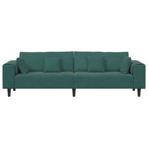 vidaXL Sofa Dark Green 250 x 77 x 76 cm Velvet