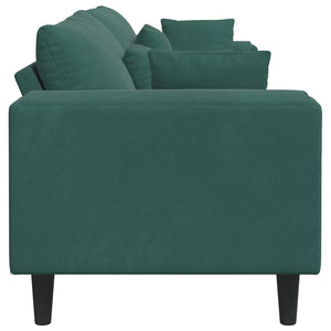 vidaXL Sofa Dark Green 250 x 77 x 76 cm Velvet