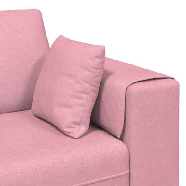 vidaXL Sofa Pink 250 x 77 x 76 cm Velvet