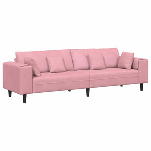 vidaXL Sofa Pink 250 x 77 x 76 cm Velvet