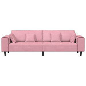 vidaXL Sofa Pink 250 x 77 x 76 cm Velvet