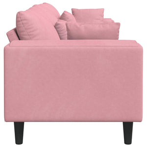 vidaXL Sofa Pink 250 x 77 x 76 cm Velvet