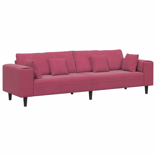 vidaXL Sofa Wine Red 250 x 77 x 76 cm Velvet