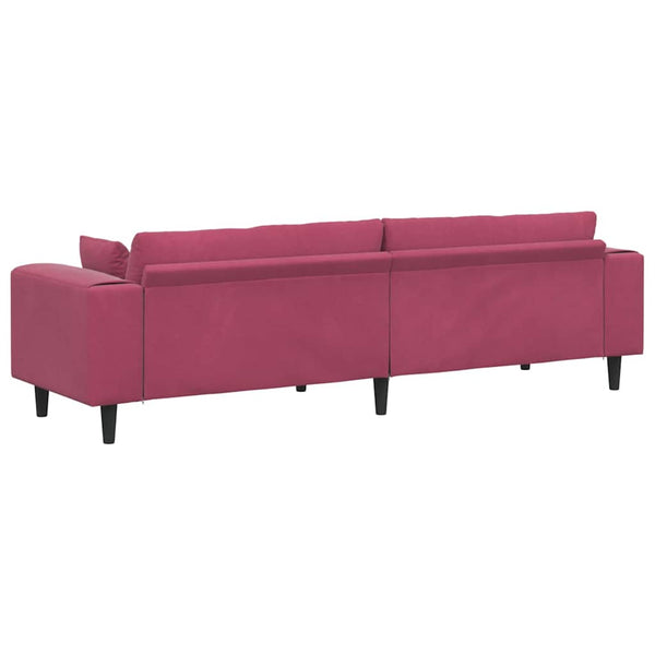 vidaXL Sofa Wine Red 250 x 77 x 76 cm Velvet