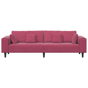 vidaXL Sofa Wine Red 250 x 77 x 76 cm Velvet