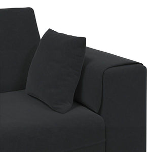 vidaXL Sofa Black 250 x 77 x 76 cm Velvet
