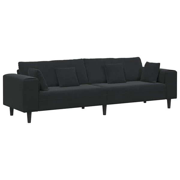 vidaXL Sofa Black 250 x 77 x 76 cm Velvet