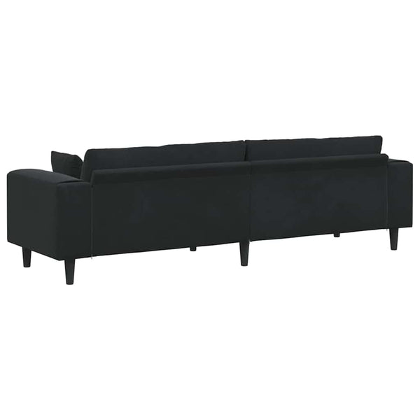 vidaXL Sofa Black 250 x 77 x 76 cm Velvet