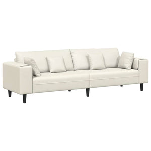 vidaXL Sofa Cream 250 x 77 x 76 cm Velvet
