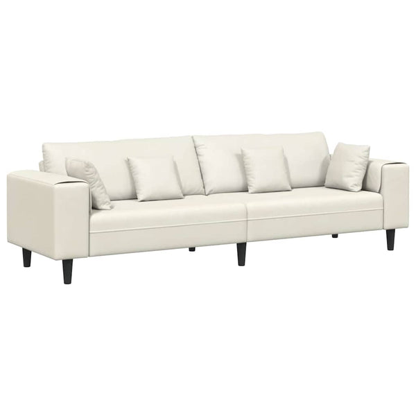 vidaXL Sofa Cream 250 x 77 x 76 cm Velvet