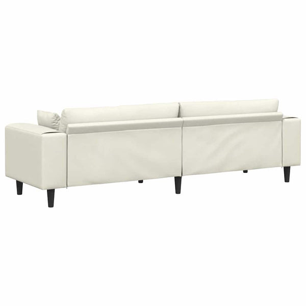 vidaXL Sofa Cream 250 x 77 x 76 cm Velvet