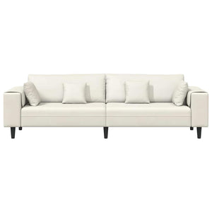 vidaXL Sofa Cream 250 x 77 x 76 cm Velvet