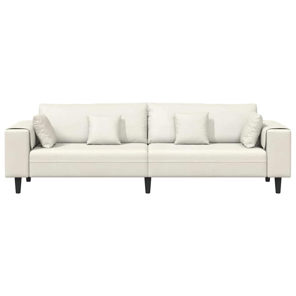 vidaXL Sofa Cream 250 x 77 x 76 cm Velvet