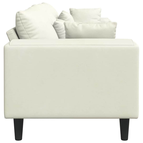 vidaXL Sofa Cream 250 x 77 x 76 cm Velvet
