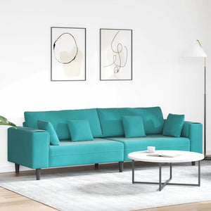 vidaXL Sofa Turquoise 250 x 77 x 76 cm Velvet