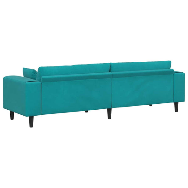 vidaXL Sofa Turquoise 250 x 77 x 76 cm Velvet