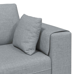 vidaXL 3-piece Sofa with Cushions Light Grey Fabric