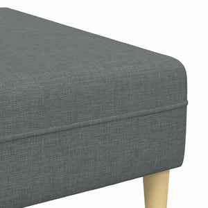 vidaXL 3-piece Sofa with Cushions Dark Grey Fabric