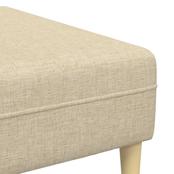 vidaXL Sofa with Cushions 3 pcs Cream Fabric