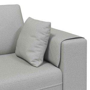 vidaXL Sofa with Cushions 3 pcs Cloud Gray Fabric