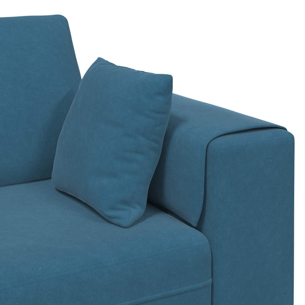 vidaXL 3-Piece Sofa Blue 250 x 188 x 76 cm Velvet