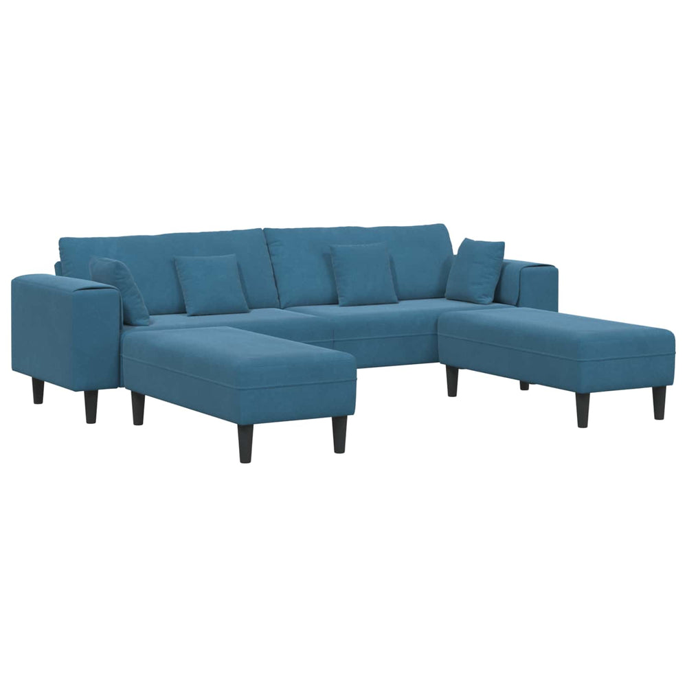 vidaXL 3-Piece Sofa Blue 250 x 188 x 76 cm Velvet